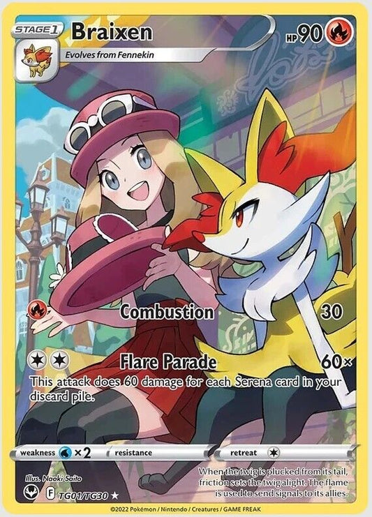 Pokemon TCG Braixen TG01/TG30 Silver Tempest