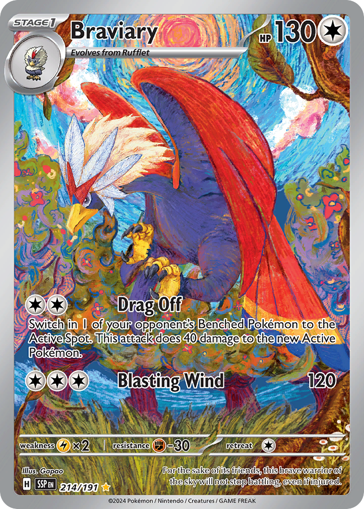 Pokemon TCG Braviary 214/191 Surging Sparks