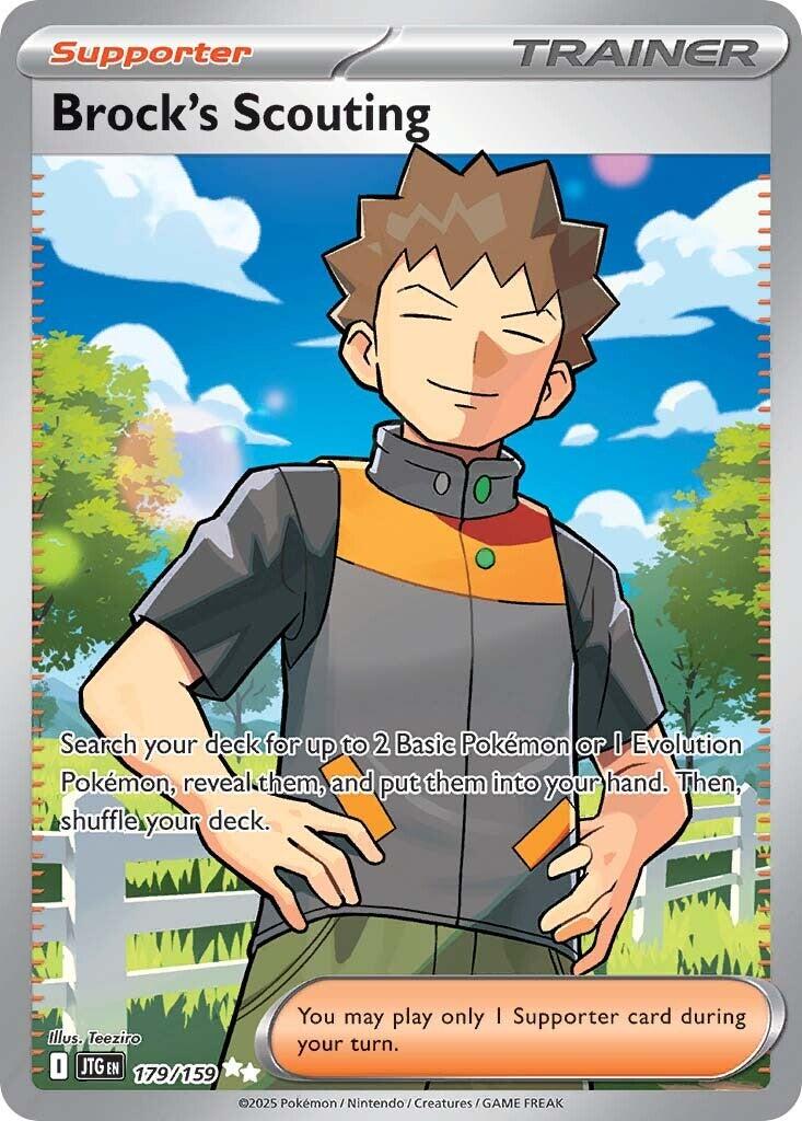 Pokemon TCG Brock's Scouting Full Art Trainer 179/159 Journey Together