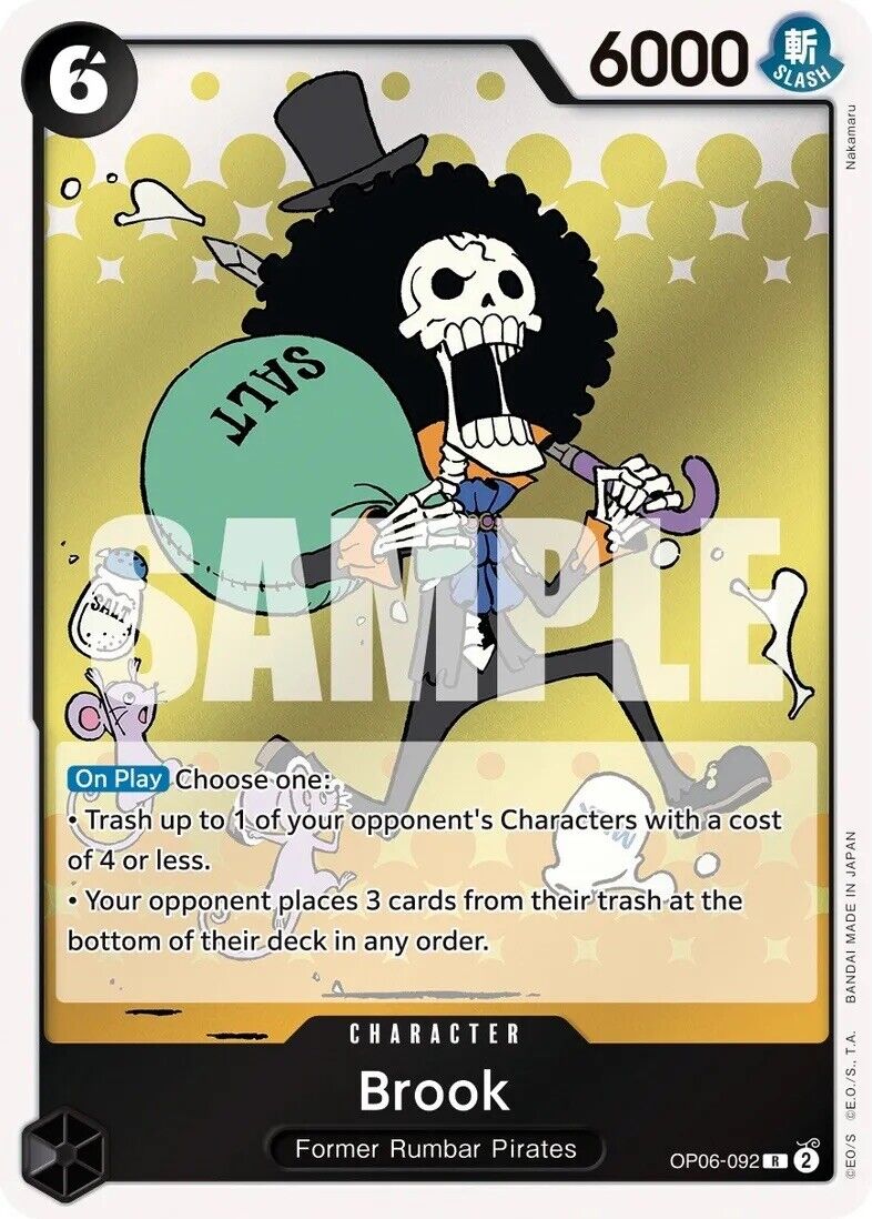 One Piece Card Game Brook OP06 Wings Of The Captain OP06-092