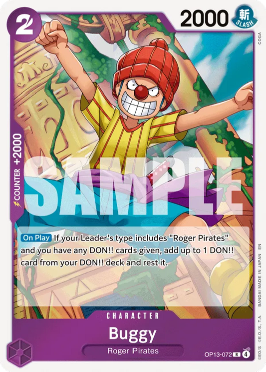 One Piece Card Game Buggy OP13 Carrying On His Will OP13-072