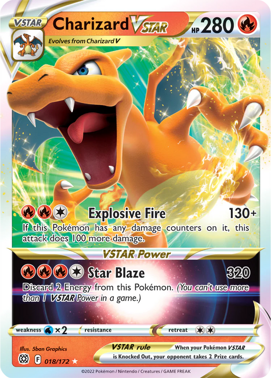 Pokemon TCG Charizard Vstar 081/172 Brilliant Stars