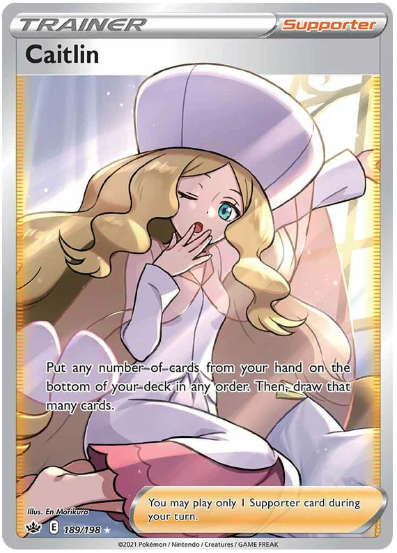 Pokemon TCG Caitlin Full Art Trainer 189/198 Chilling Reign