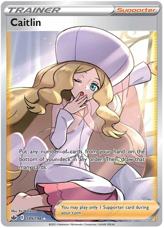 Pokemon TCG Caitlin Full Art Trainer 189/198 Chilling Reign