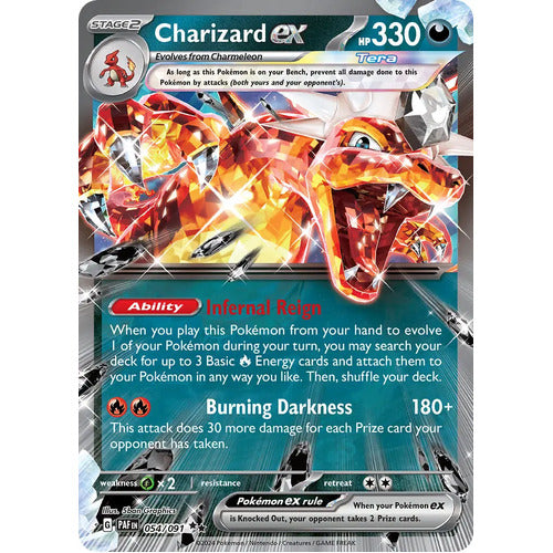 Pokemon TCG Charizard EX 054/091 Paldean Fates