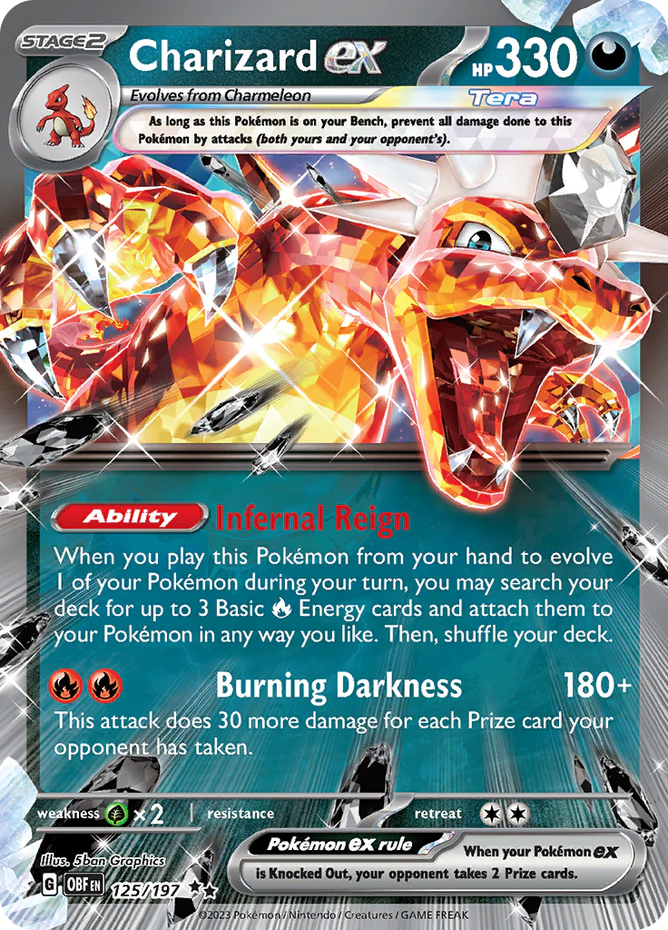 Pokemon TCG Charizard EX 125/197 Obsidian Flames