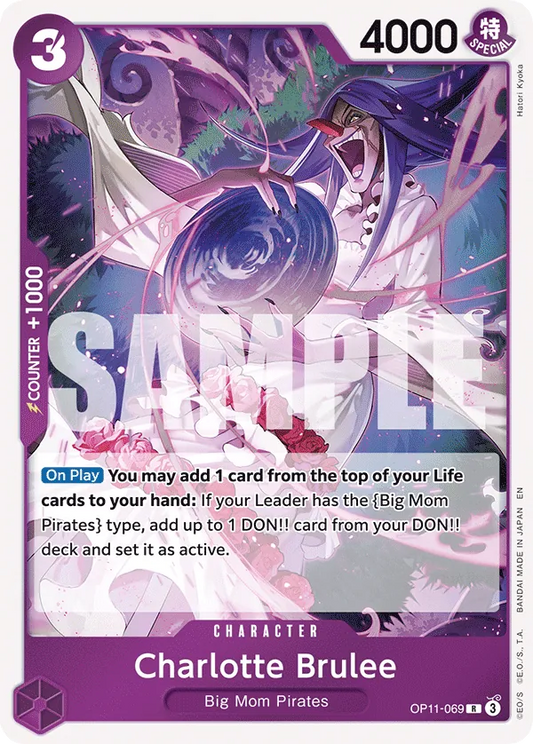 One Piece Card Game Charlotte Brulee OP11 A Fist of Divine Speed OP11-069