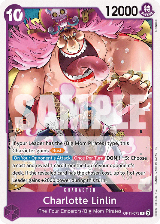 One Piece Card Game Charlotte Linlin OP11 A Fist of Divine Speed OP11-073