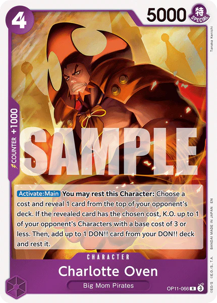 One Piece Card Game Charlotte Oven OP11 A Fist of Divine Speed OP11-066