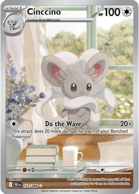 Pokemon TCG Cinccino 153/086 Black Bolt