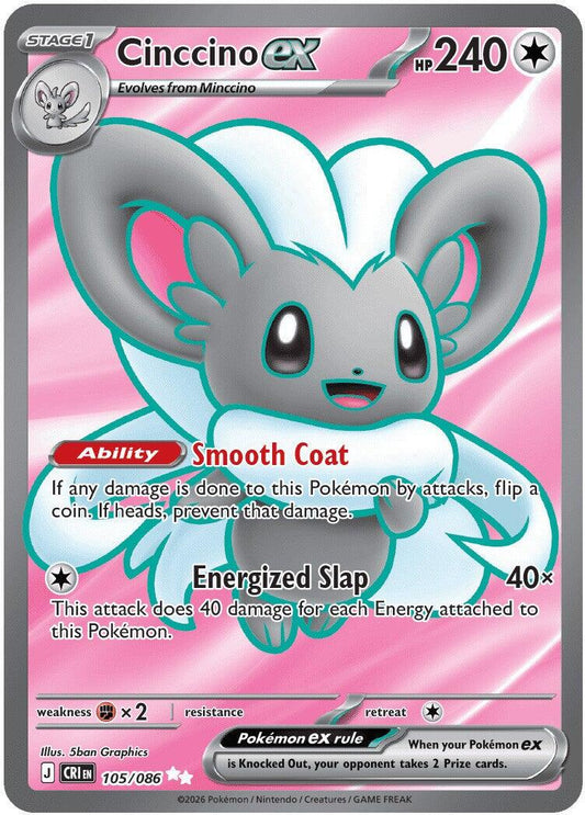 Pokemon TCG Cinccino EX 105/086 Chaos Rising