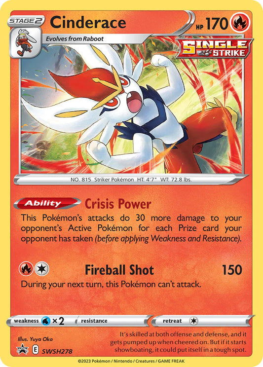 Pokemon TCG Cinderace SWSH278 Promo