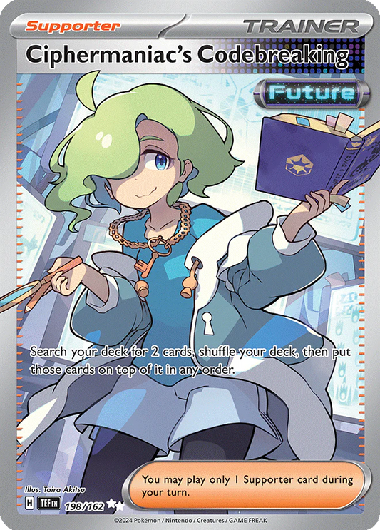Pokemon TCG Ciphermaniac's Codebreaking Full Art Trainer 198/162 Temporal Forces