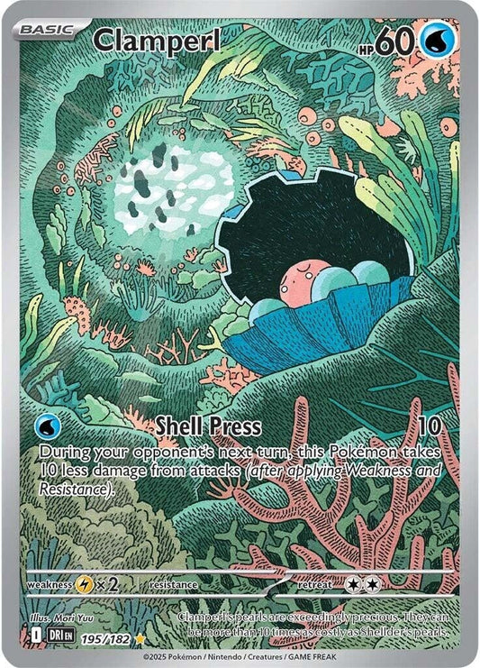 Pokemon TCG Clamperl 195/182 Destined Rivals