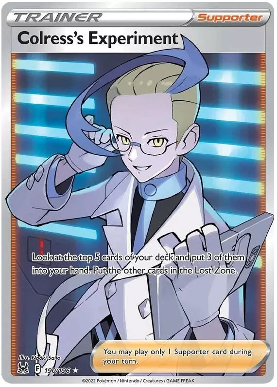 Pokemon TCG Colress’s Experiment Full Art Trainer 190/196 Lost Origin