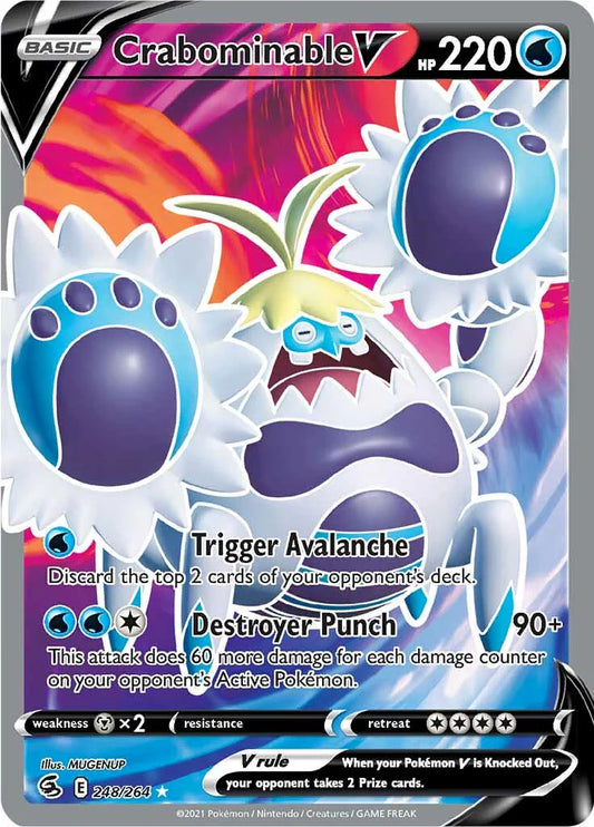 Pokemon TCG Crabominable V 248/264 Fusion Strike