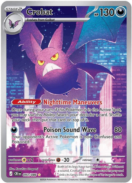 Pokemon TCG Crobat 093/086 Chaos Rising