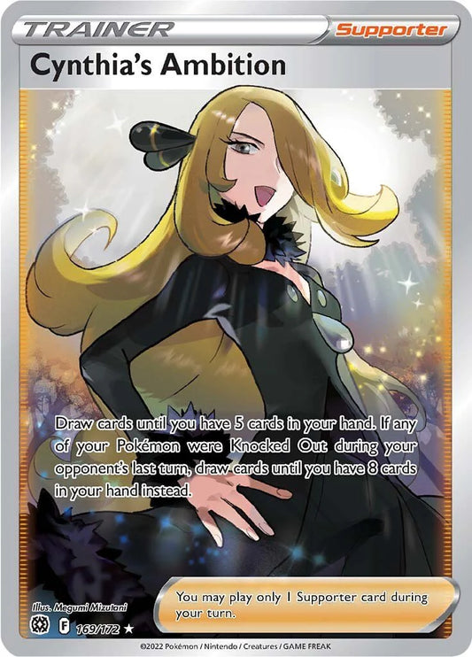 Pokemon TCG Cynthia's Ambition Full Art Trainer 169/172 Brilliant Star