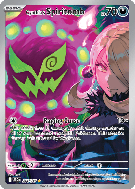 Pokemon TCG Cynthia's Spiritomb 244/217 Ascended Heroes