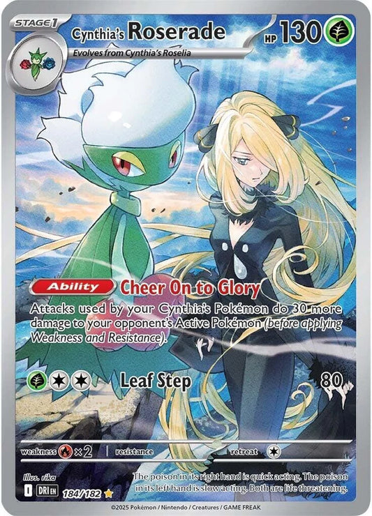 Pokemon TCG Cynthia's Roserade 184/182 Destined Rivals