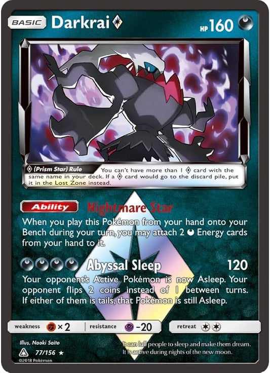 Pokemon TCG Darkrai Prism Star 77/156 Ultra Prism