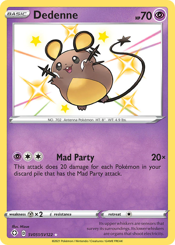 Pokemon TCG Dedenne SV051/SV122 Shining Fate