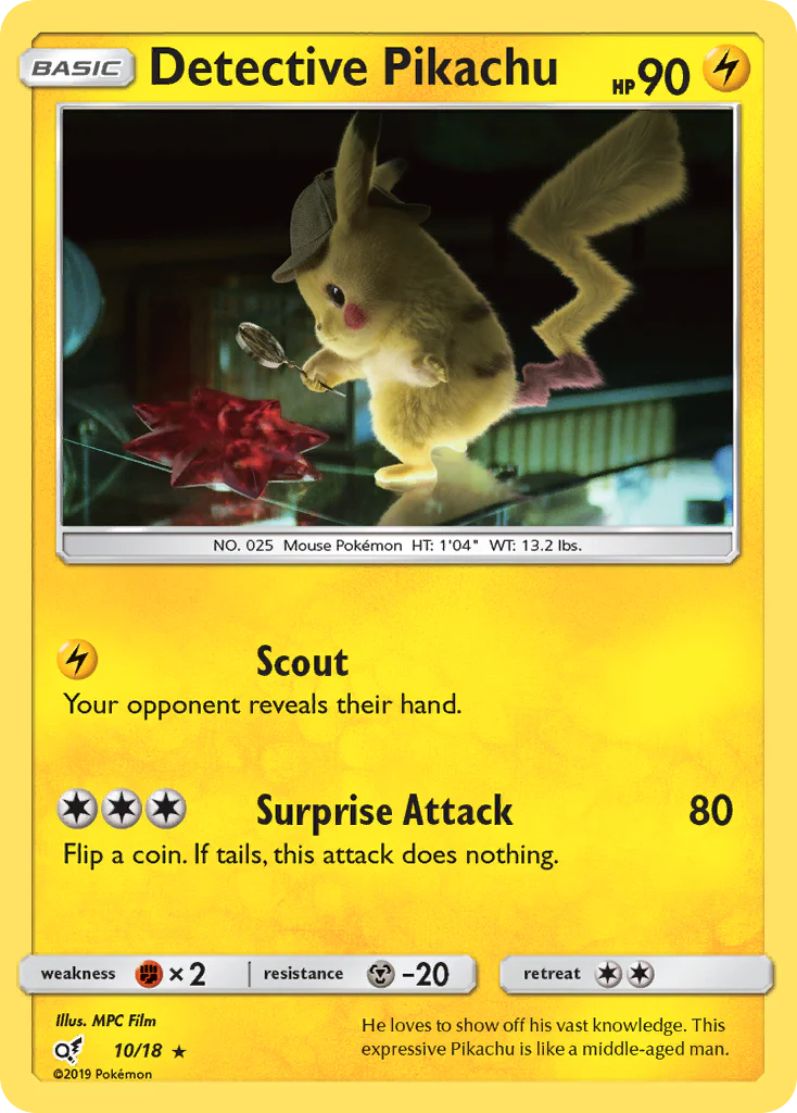 Pokemon TCG Detective Pikachu 10/18 Detective Pikachu