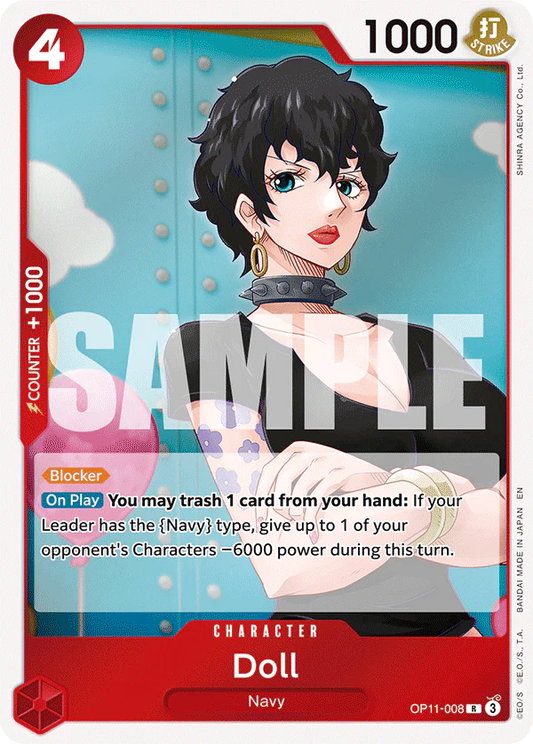 One Piece Card Game Doll OP11 A Fist of Divine Speed OP11-008