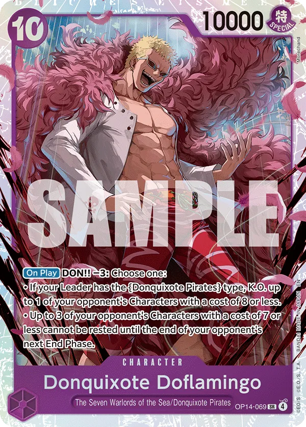 One Piece Card Game Donquixote Doflamingo OP14 The Azure Sea's Seven OP14-069