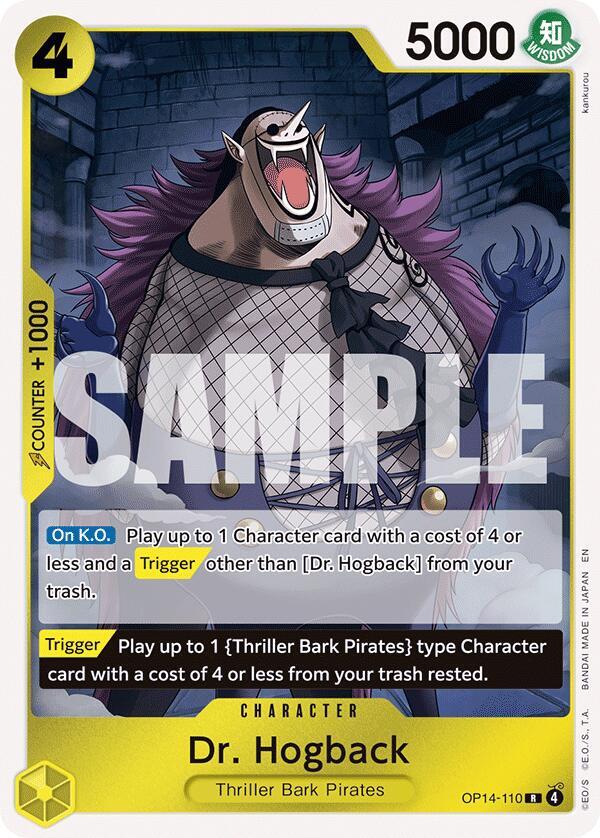 One Piece Card Game Dr. Hogback OP14 The Azure Sea's Seven OP14-110
