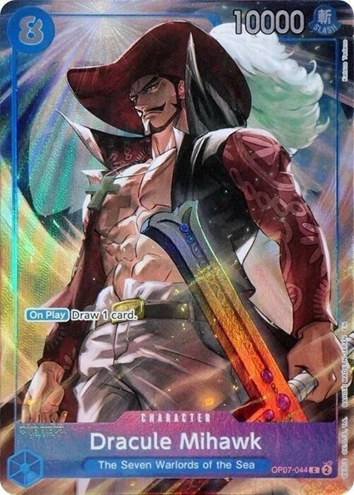 One Piece Card Game Dracule Mihawk OP07 Seven Warlords of the Sea Binder OP07-044