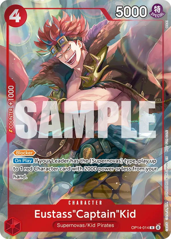 One Piece Card Game Eustass"Captain"Kid OP14 The Azure Sea's Seven OP14-014