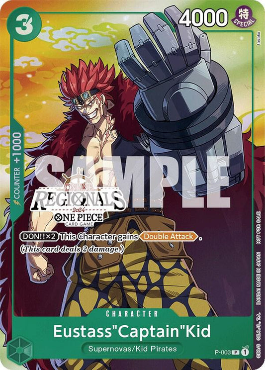 One Piece Card Game Eustass“Captain”Kid P-003 Online Ragionals Promo