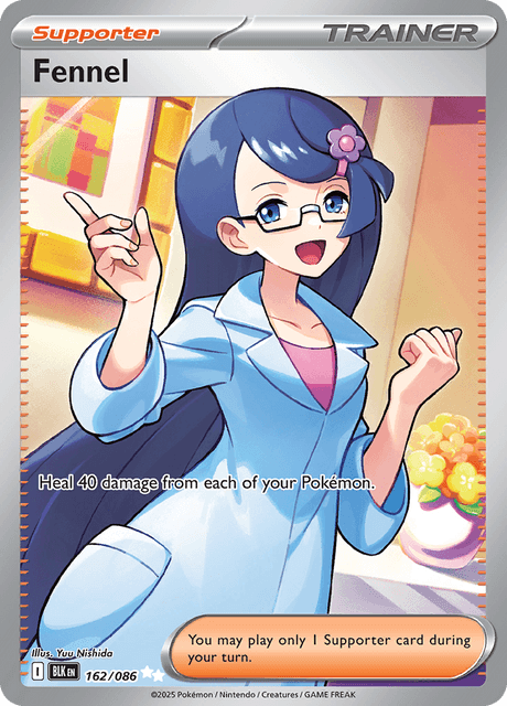 Pokemon TCG Fennel Full Art Trainer 162/086 Black Bolt