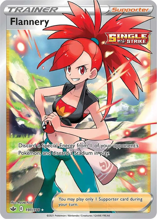 Pokemon TCG Flannery Full Art Trainer 191/198 Chilling Reign