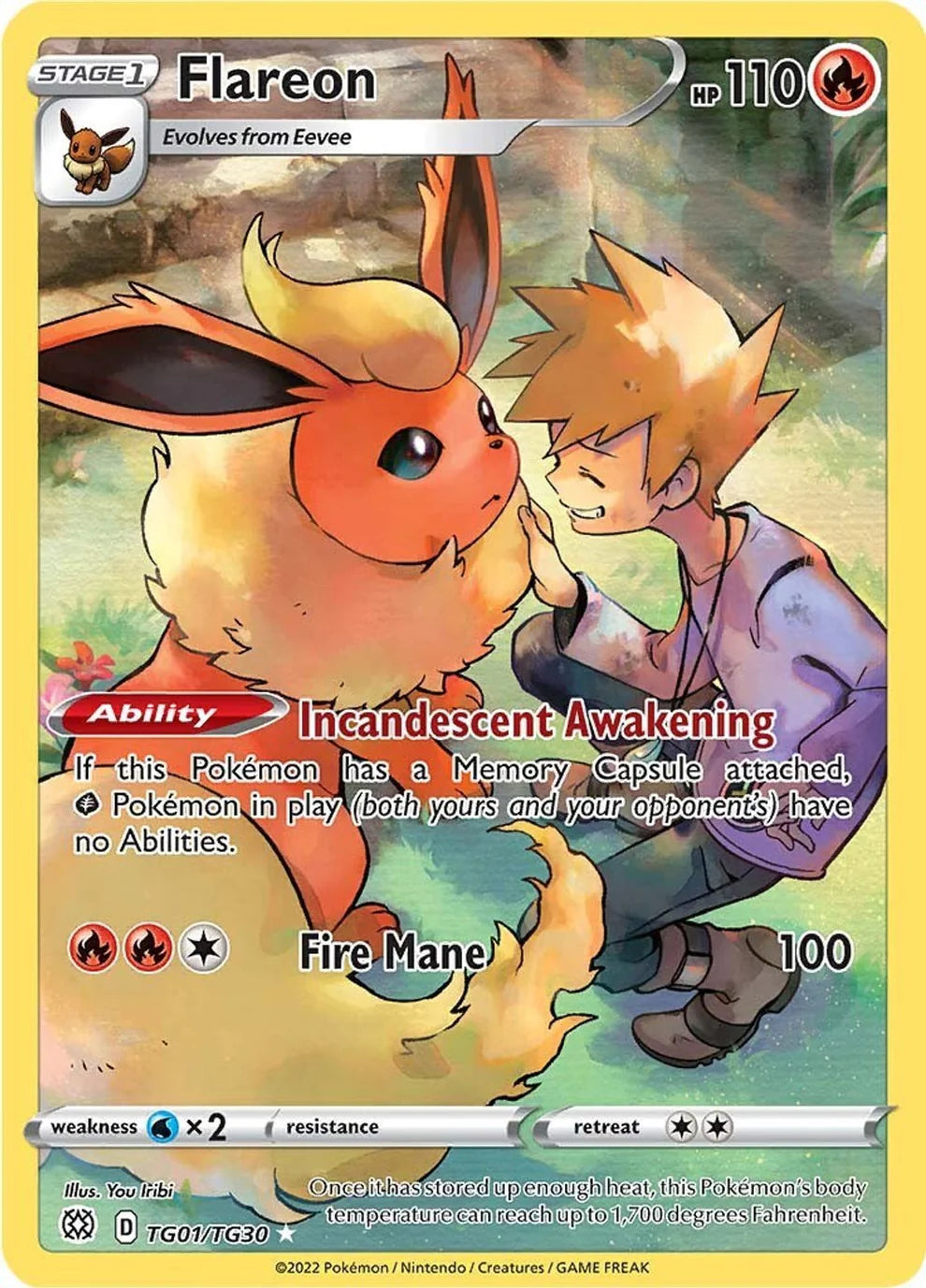 Pokemon TCG  Flareon TG01/TG30 Brilliant Stars