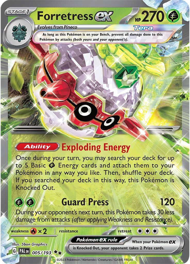 Pokemon TCG Forretress EX 005/193 Paldea Evolved