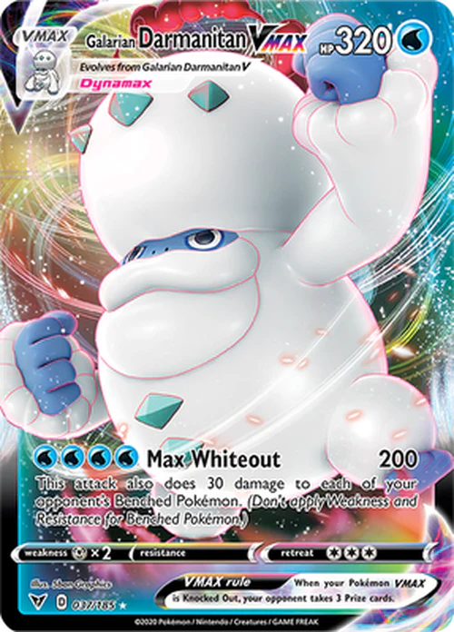 Pokemon TCG Galarian Darmanitan VMAX 037/185 Vivid Voltage