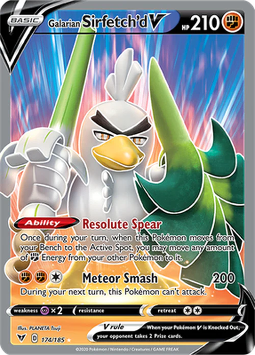 Pokemon TCG Galarian Sirfetch'd V 174/185 Vivid Voltage