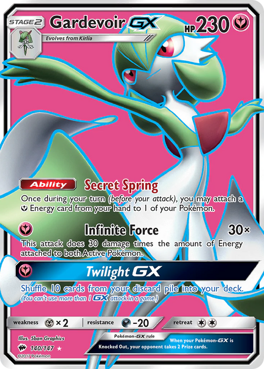 Pokemon TCG Gardevoir GX 140/147 Burning Shadows