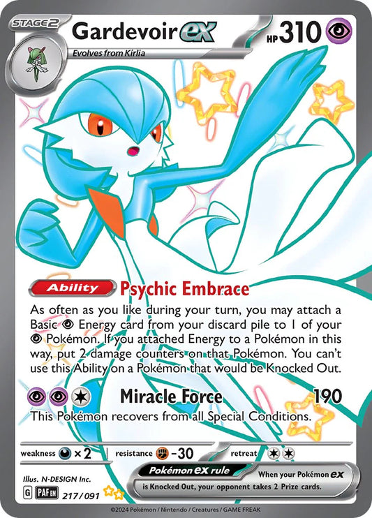 Pokemon TCG Gardevoir EX 217/091 Paldean Fates