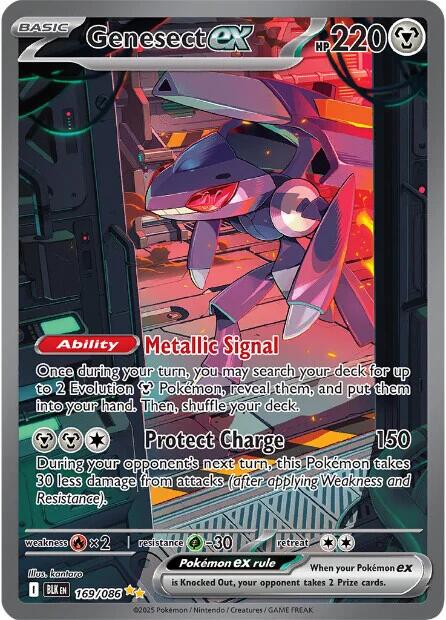 Pokemon TCG Genesect EX 169/086 Black Bolt