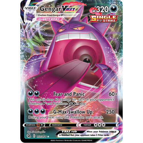 Pokemon TCG Gengar VMAX 157/264 Fusion Strike