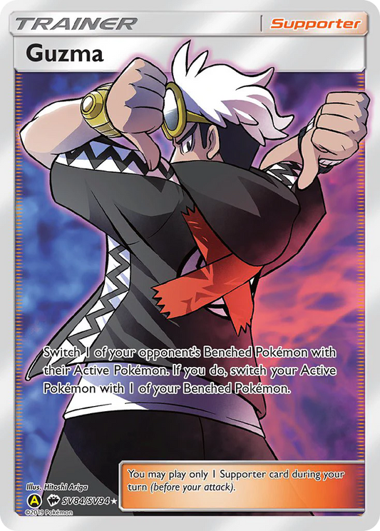 Pokemon TCG Guzma Full Art Trainer SV84/SV94 Hidden Fates