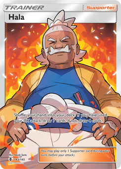 Pokemon TCG Hala Full Art Trainer 143/145 Guardians Rising