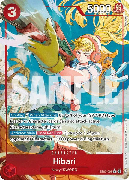 One Piece Card Game Hibari EB03 Extra Booster One Piece Heroines Edition EB03-008