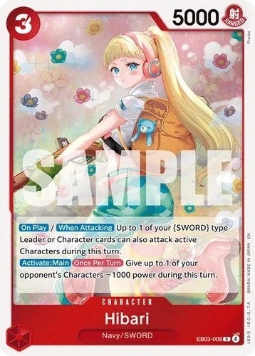 One Piece Card Game Hibari EB03 Extra Booster One Piece Heroines Edition EB03-008