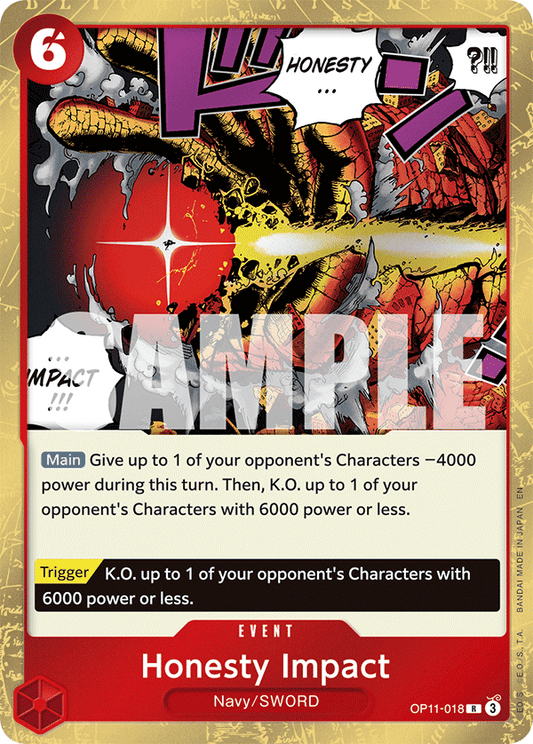 One Piece Card Game Honesty Impact OP11 A Fist of Divine Speed OP11-018