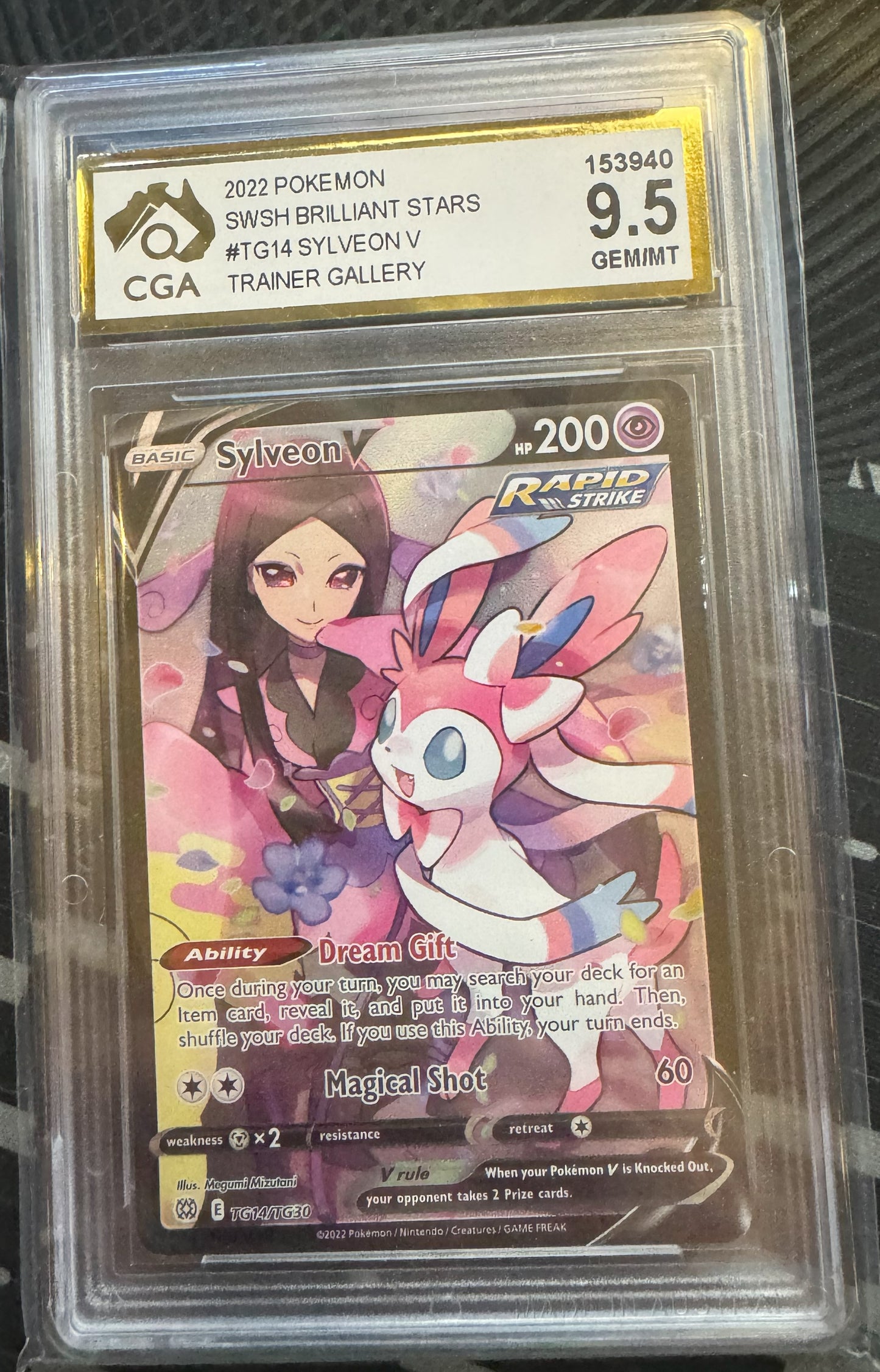 Pokemon TCG Sylveon V Brillient Star Graded 9.5