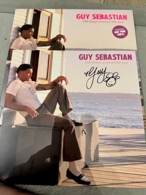 Vinyl Guy Sebastian 100 Times Around The Sun Limited Hot Pink Vinyl with Sign Art Card